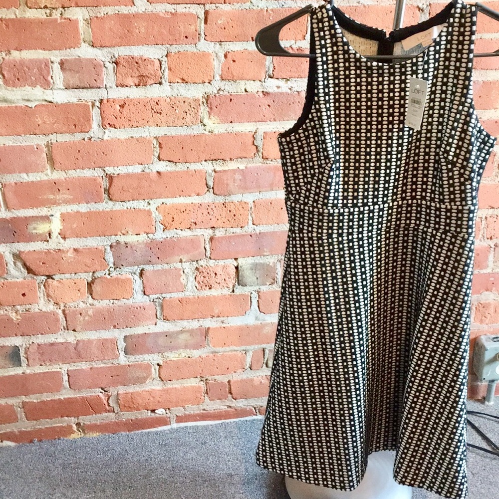 Black and white LOFT dress